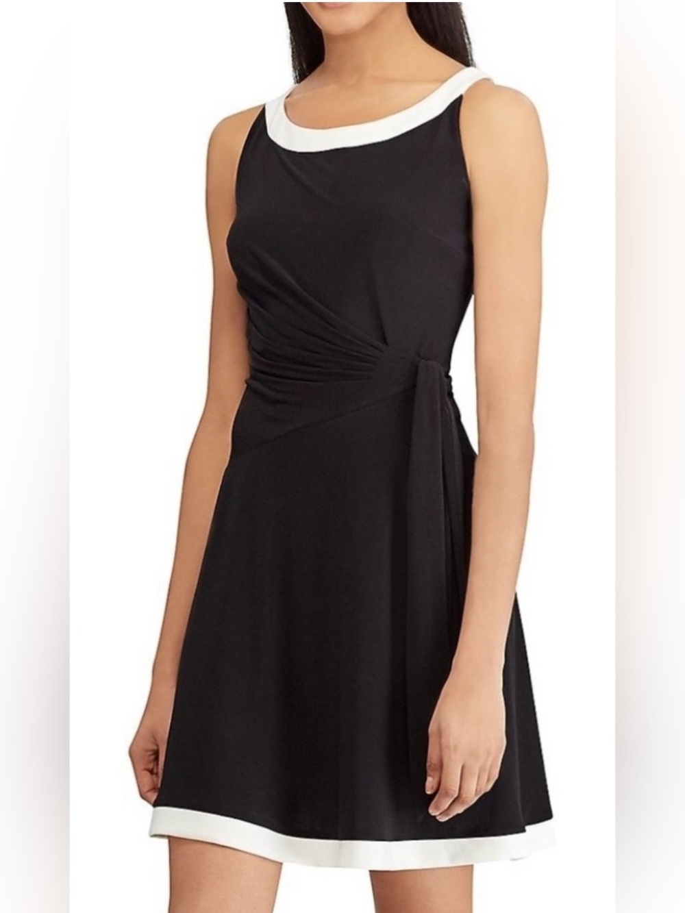 Chaps Women's Colorblock Fit & Flare Dress, Size XL Retail $95.00